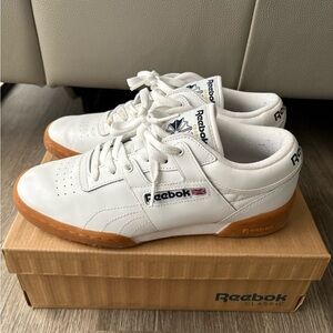 Reebok Classic Mens White and Gum Shoes